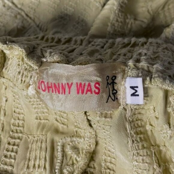 Johnny Was Khaki Green Embroidered Pull-On Cargo Joggers M - Cupro Rayon Comfort - Picture 8 of 11